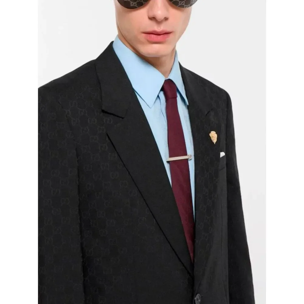Gucci Men Single-Breasted Jacket With 